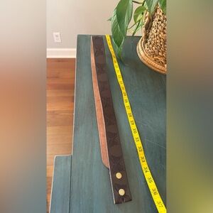 Leather Belt with Butterflies embossed. Genuine Full Grain Leather.